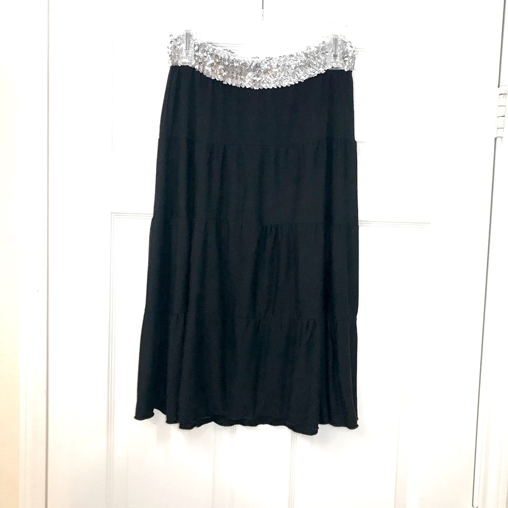 SEQUIN WAIST MAXI